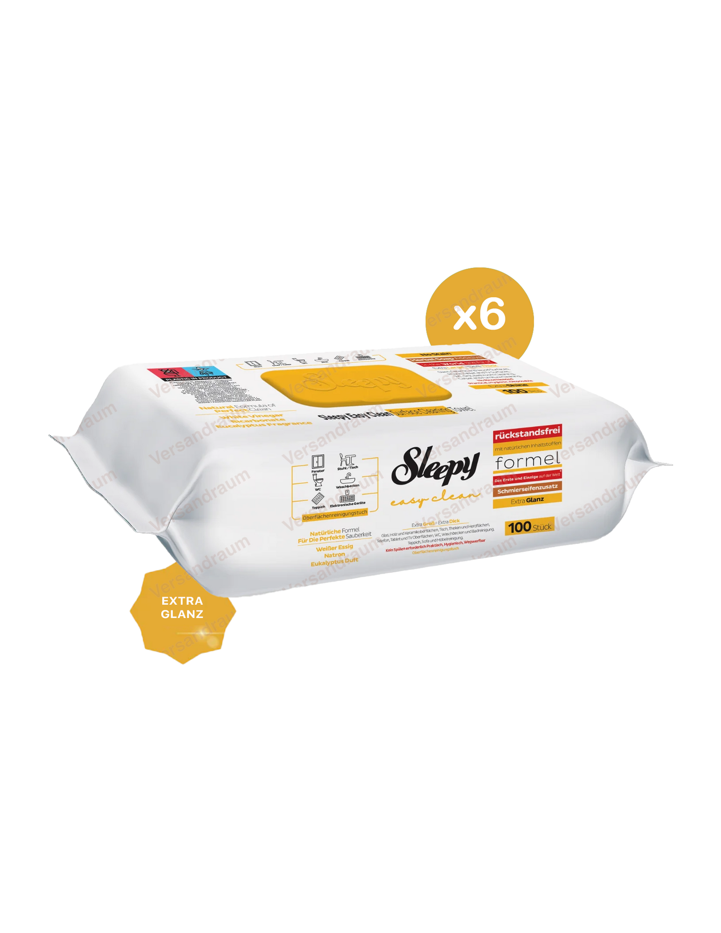 Sleepy Easy Clean Reinigungstücher 6x gelb