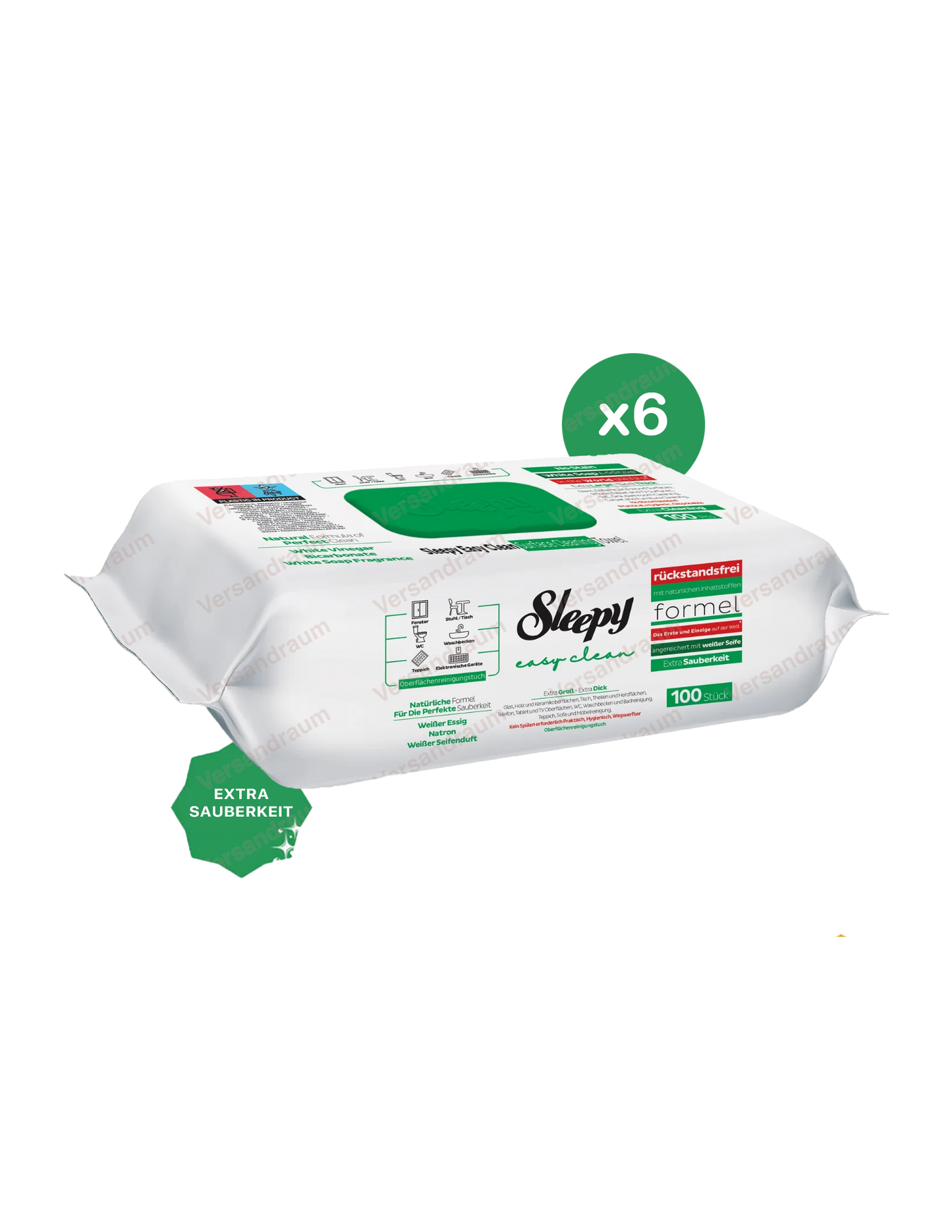 Sleepy Easy Clean Reinigungstücher 6x grün