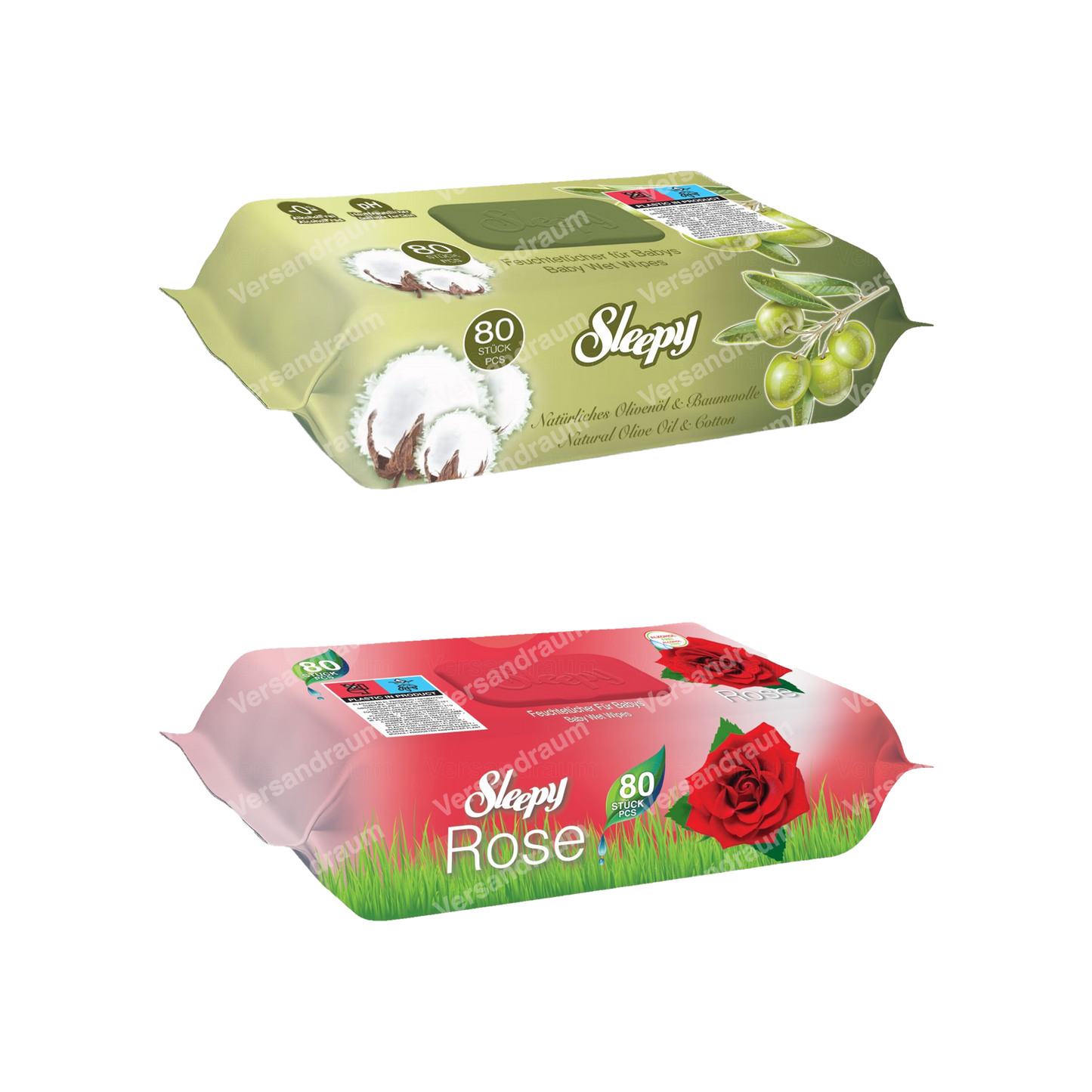 Sleepy Fechttücher für Babys - Natürliches Olivenöl & Baumwolle