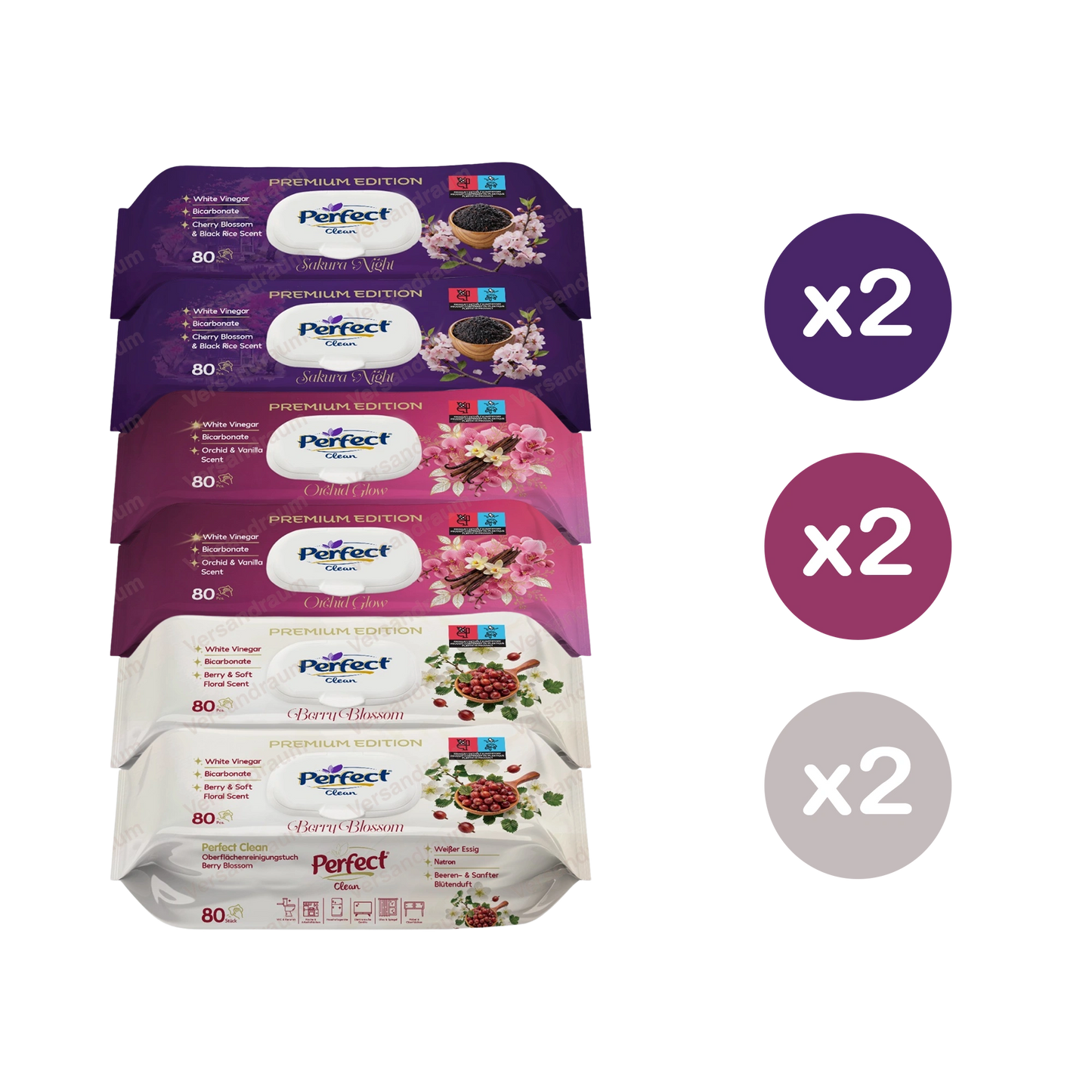 Perfect Clean Mix Sets Oberflächenreinigungstücher 6er-8er Set