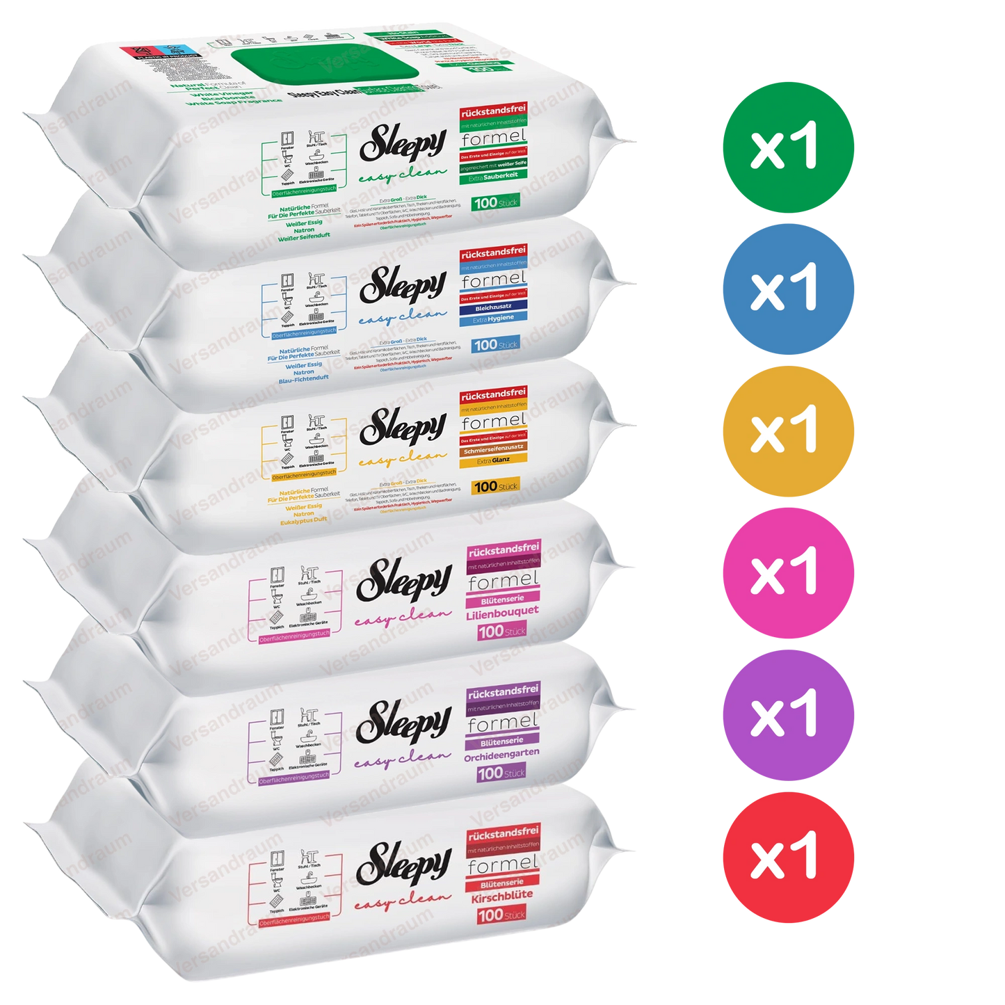 Sleepy Easy Clean Mix Sets Oberflächenreinigungstücher 6er Set