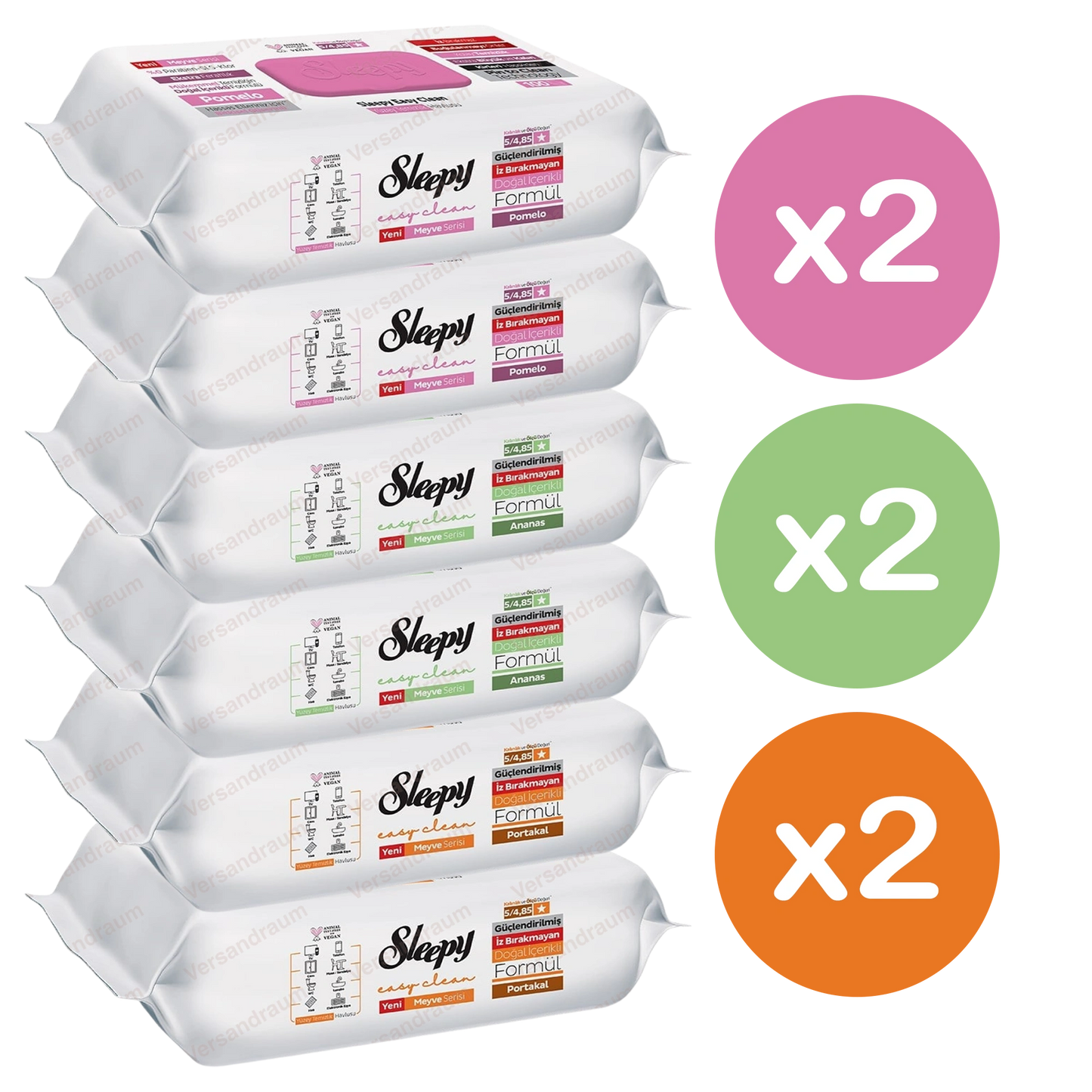Sleepy Easy Clean Mix Sets Oberflächenreinigungstücher 6er Set